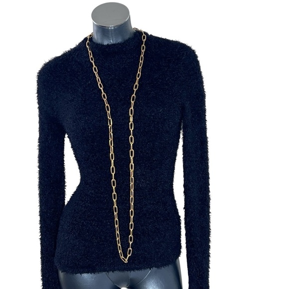 VTG AK ANNE KLEIN Classic Heavy Gold-tone Chain Link Metal Necklace 26" - Picture 2 of 15